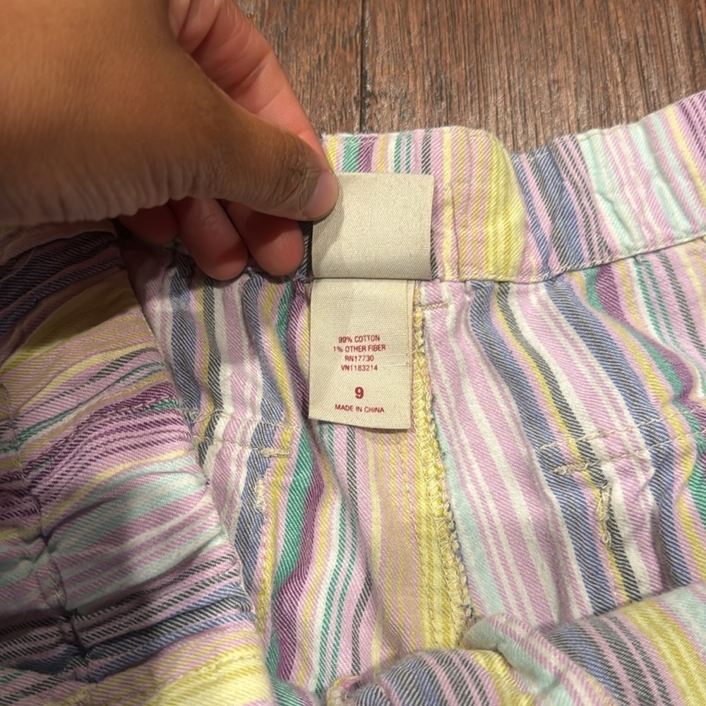 Size 9 Mossimo Supply Co. Pastel Striped Women's Shorts - Picture 5 of 8